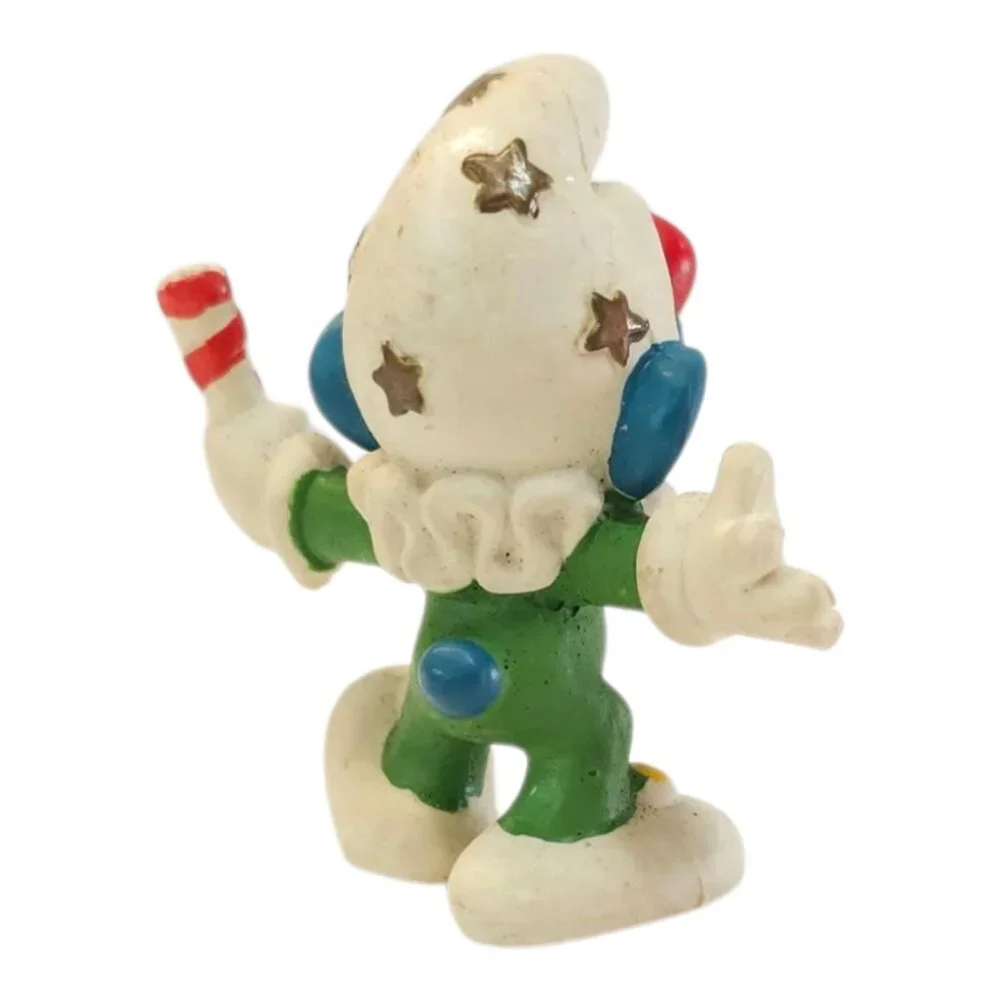 Peyo Schleich Circus Clown Smurf Jester 20090 Figure PVC Vintage 1977 Hong Kong